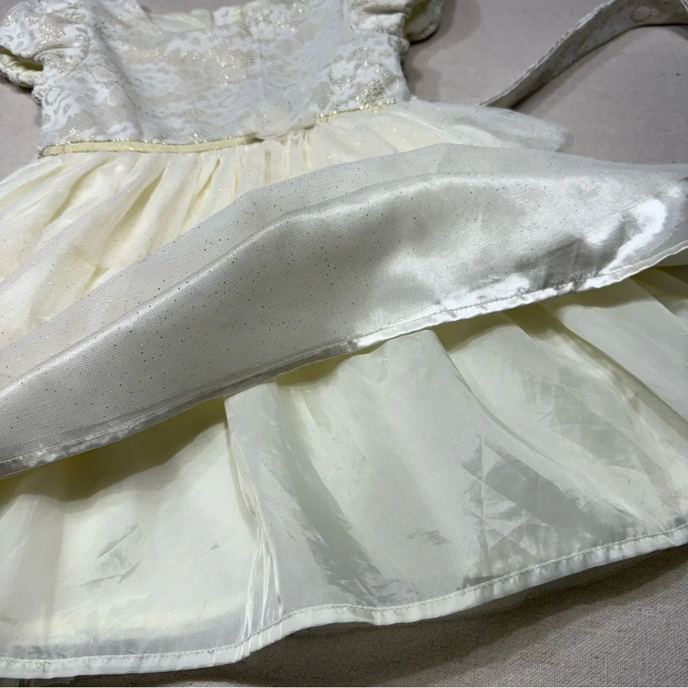 Cream/Ivory Girls Formal Dress - Size 3T - Lace - Tulle - Glitter